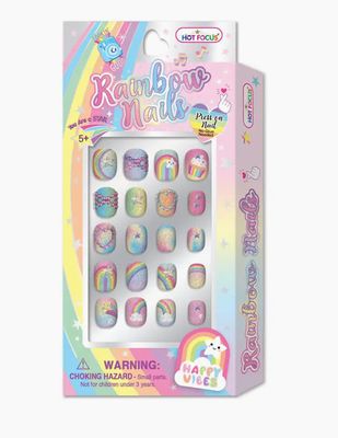 Rainbow Press On Nails
