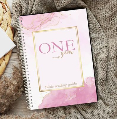 One Year Bible Reading Guide | Pink Marble