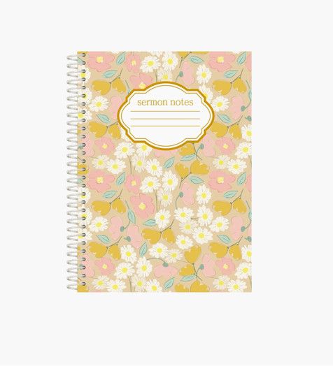 Sermon Notes | Yellow Floral Large