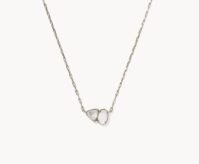 The Tatum Short Pendant Necklace in Neutral Mix