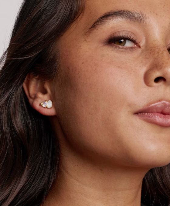 The Tatum Stud Earrings in Neutral Mix