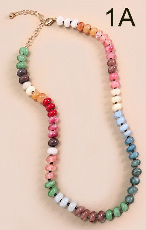 The Agate Precious Necklace, Color: Rainbow