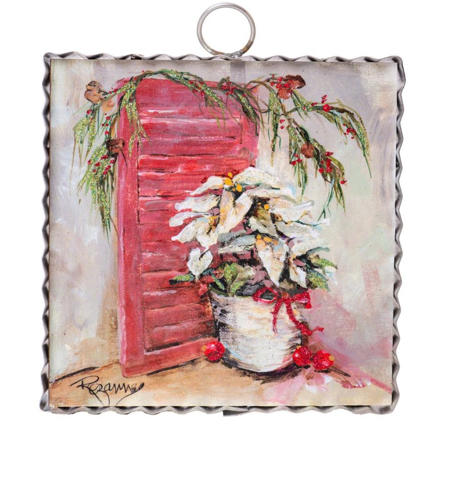 Round Top© Attachment | Mini Rozie&#39;s White Poinsettias