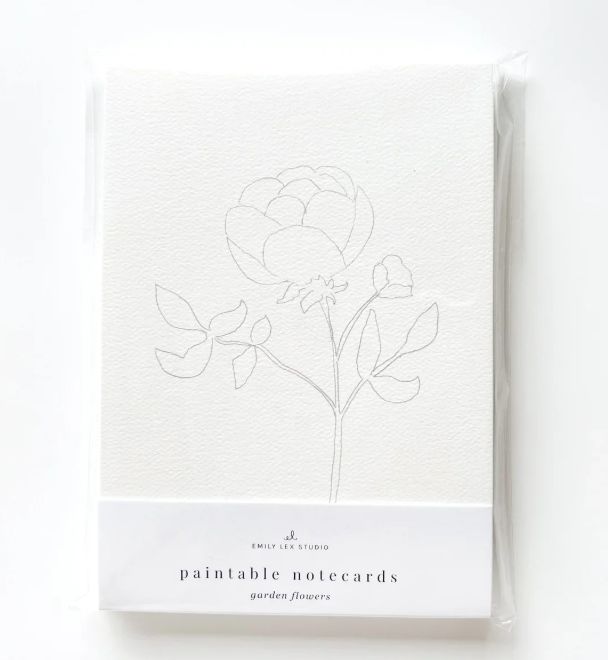 Paintable notecards with blank design for watercolor or acrylic painting, ideal for custom artwork, greeting cards, and craft