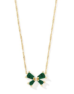 The Blair Bow Small Gold Pendant Necklace