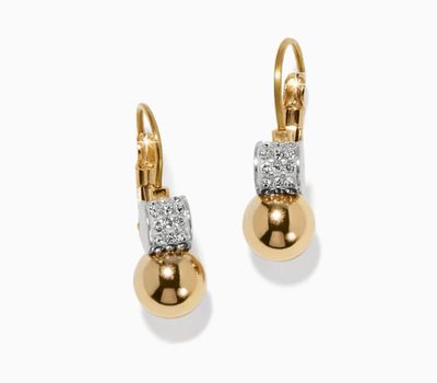 Meridian Petite Leverback Gold Earrings