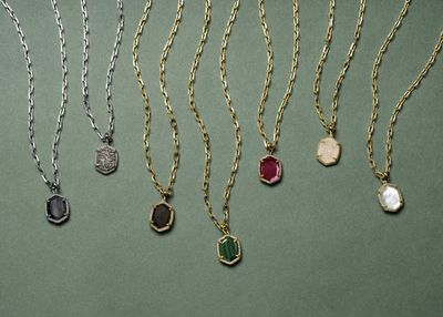 The Daphne Pave Frame Pendant Necklace