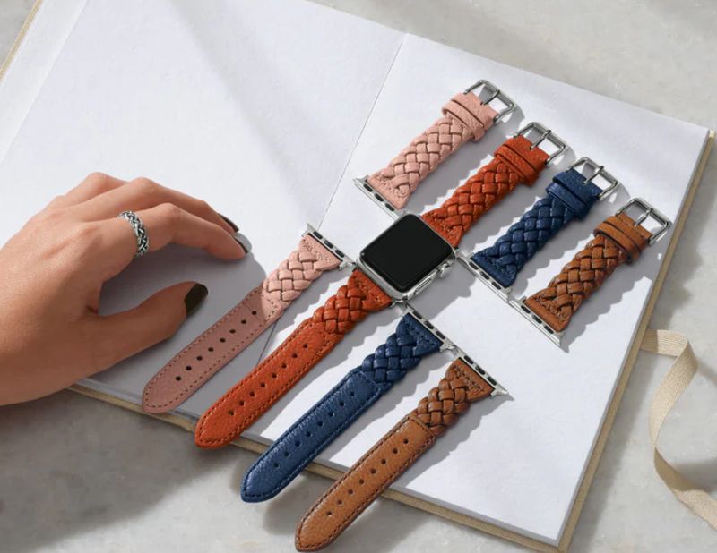 Sutton Braided Leather Watch Band