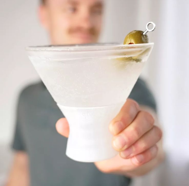Glass Freeze Martini Glass Set Of 2