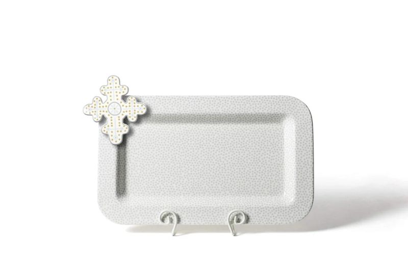 Happy Everything™ Mini Base | Stone Small Dot Entertaining Platter