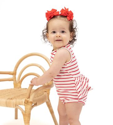 Stripe Vintage Red Tank Bubble