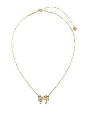 The Krista White Mix Bow Pendant Necklace