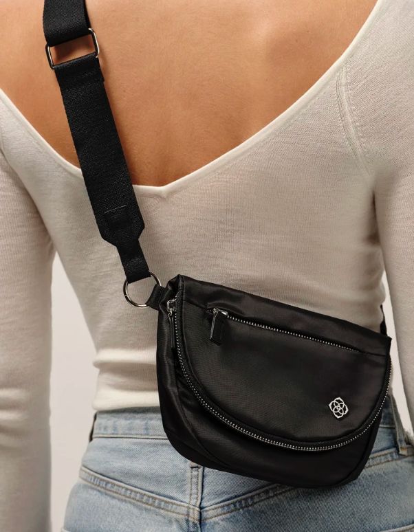 Small Crossbody Black Nylon Bag