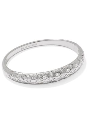 The Holland Bangle Bracelet Vintage Silver White Crystal