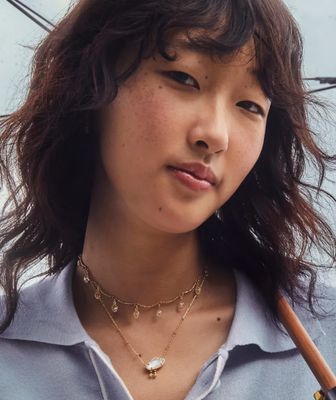 The Celeste Cloud Pendant Necklace Matte Dichroic Glass