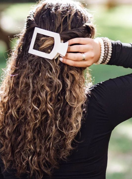 Teleties™ Flat Square Hair Clip | Toasted