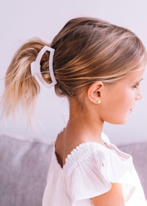 Teleties™ Open Hair Clip | Coconut White