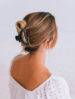 Teleties™ Open Hair Clip | Jet Black