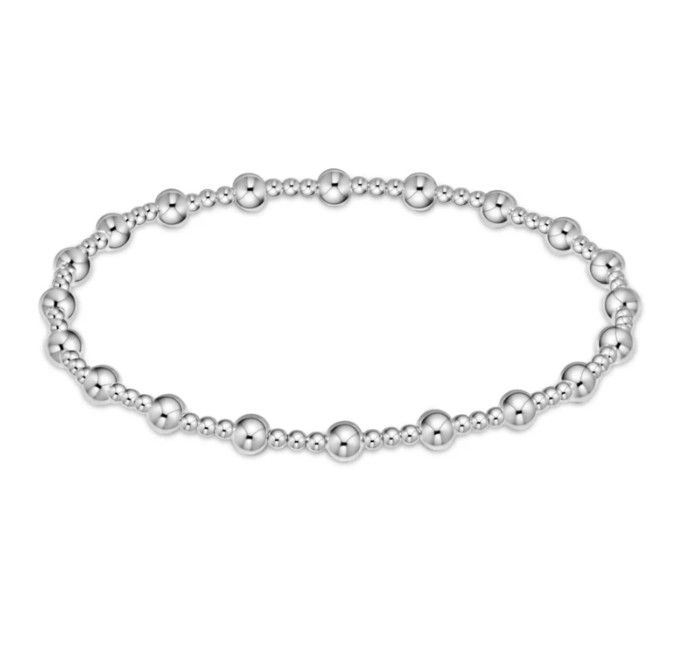 Classic Sincerity Pattern Bracelet Sterling Silver, Size: 4mm