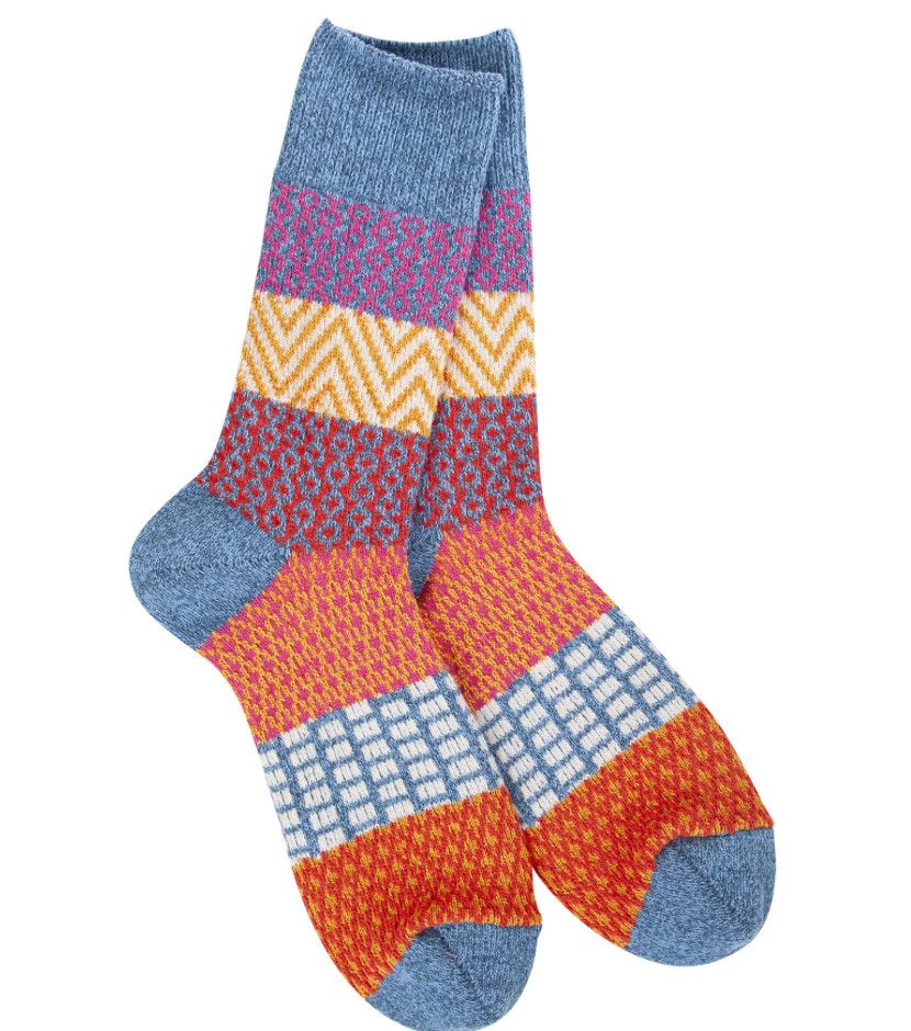 Weekend Gallery Crew Socks, Color: Denim