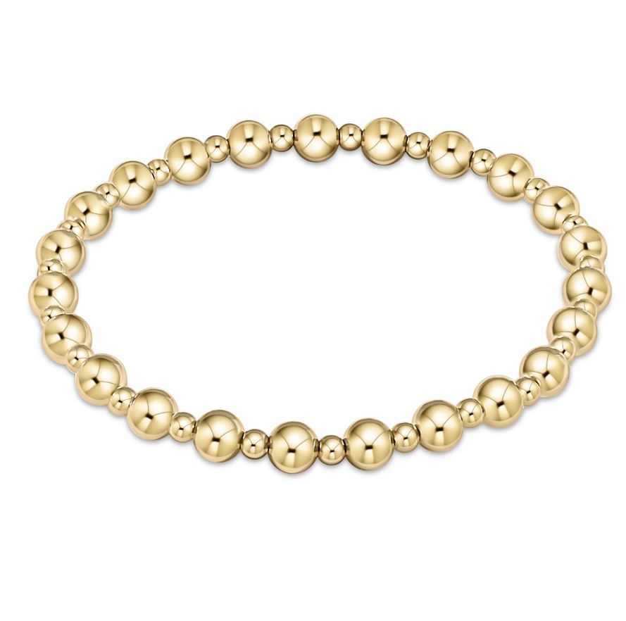 Enewton EXTENDS Classic Gold Grateful Pattern Bracelet, Size: 5mm