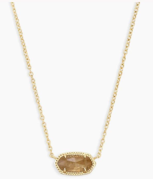 The Elisa Pendant Necklace in Citrine, Color: Gold