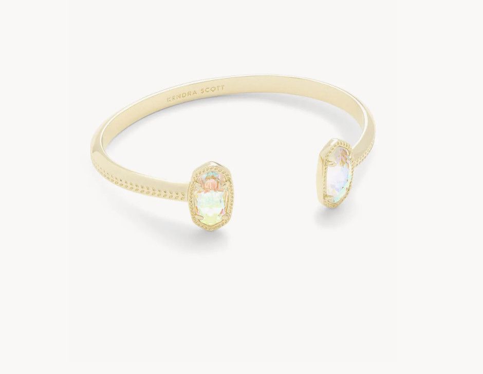 The Elton Cuff Bracelet in Dichroic Glass, Color: Gold