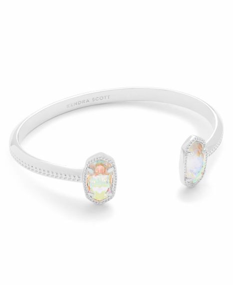 The Elton Cuff Bracelet in Dichroic Glass