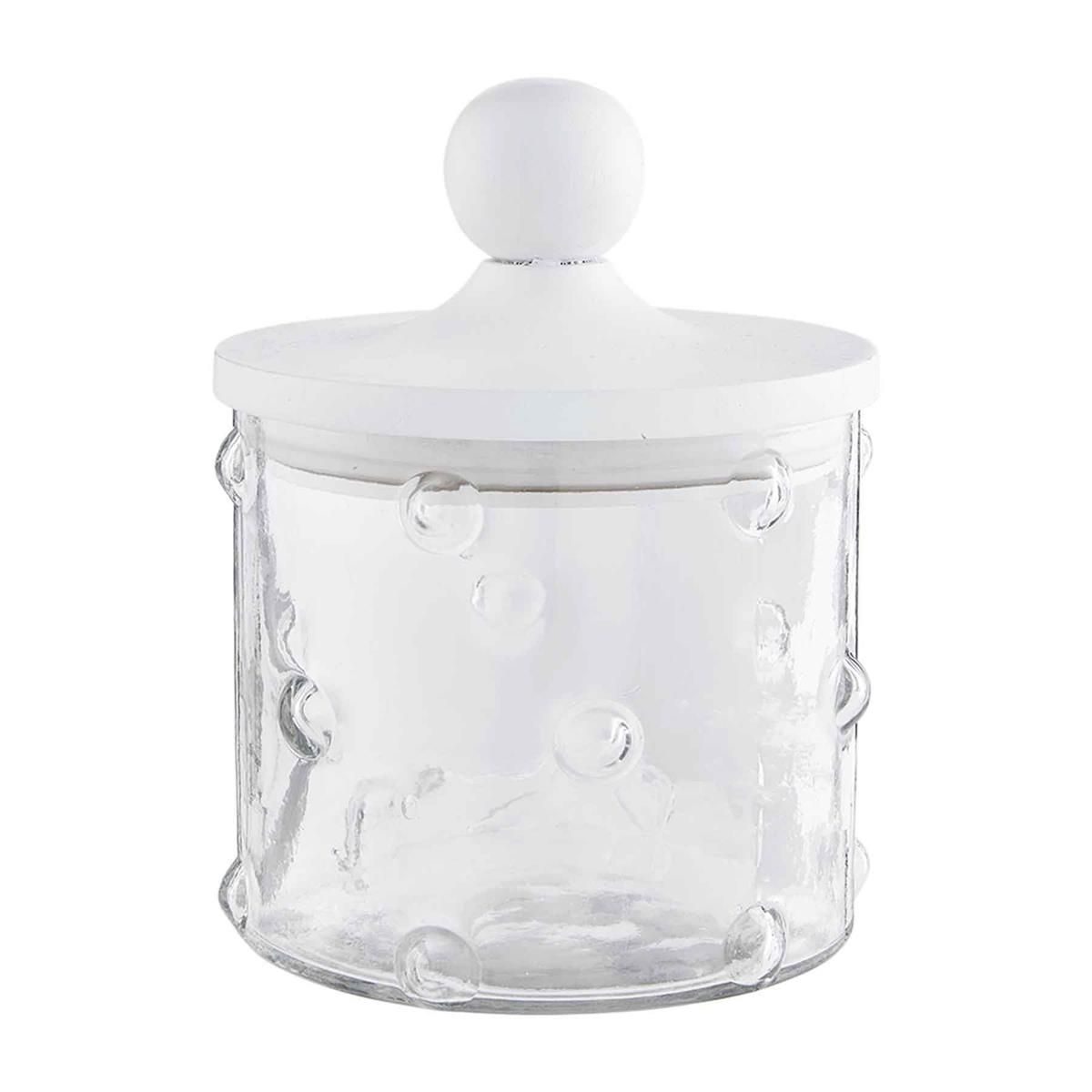 Hobnail Glass Canister, Size: Small
