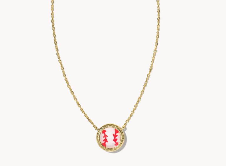 The Baseball Pendant Ivory Mother of Pearl
