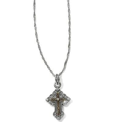Greek Petite Cross Necklace Silver-Gold