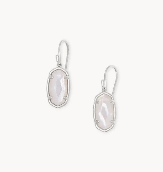 The Lee Earring Sterling Silver Ivory Mother of Pearl