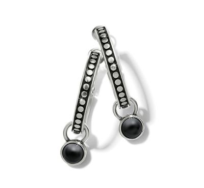 Pebble Dot Onyx Reversible Hoop Earrings