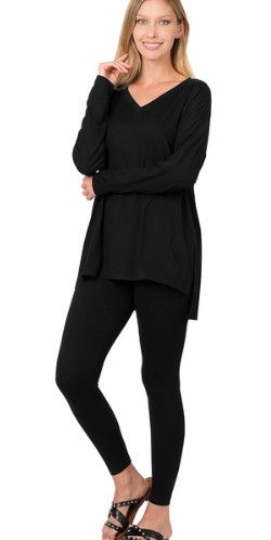 The Cottonwood Legging Set, Color: Black, Size: S