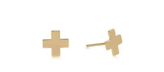 Signature Cross Stud Gold