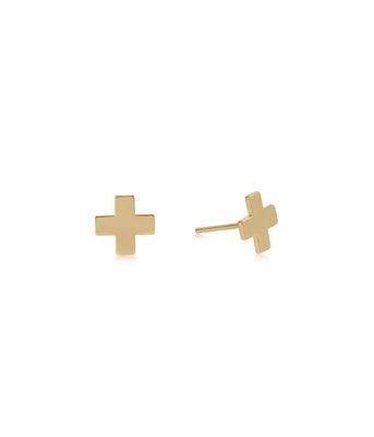 Enewton Signature Cross Stud Gold