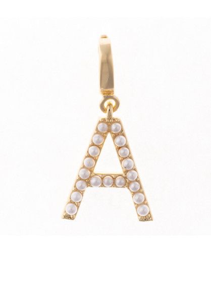 The Avery Pearl Luxe Initial Charm, Initial: A