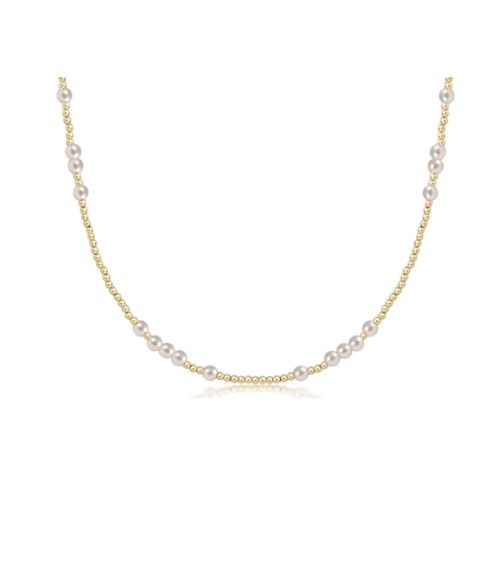 17" Hope Unwritten Gold Pearl Choker, Size: 3mm