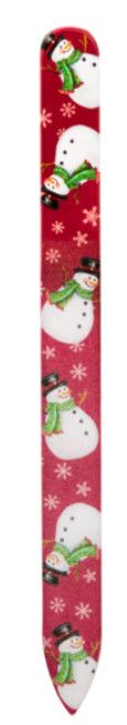 Christmas Glass Nail File, Size: Snowmen