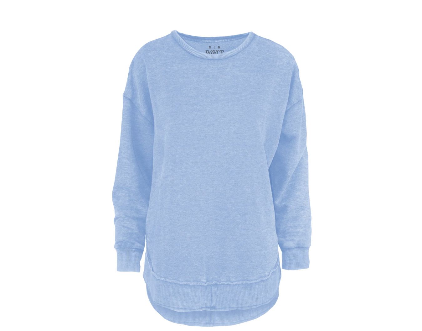 The NEW Royce Rounded Melange Poncho Fleece, Color: Light Blue, Size: S