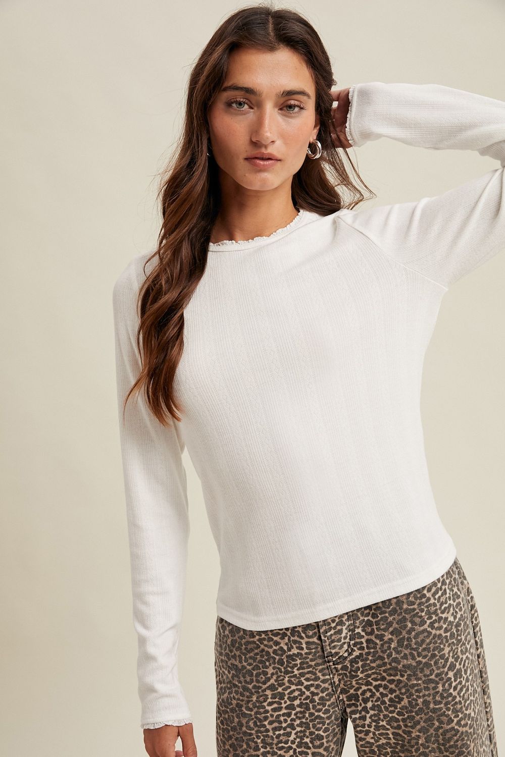 The Pointelle Top, Size: S