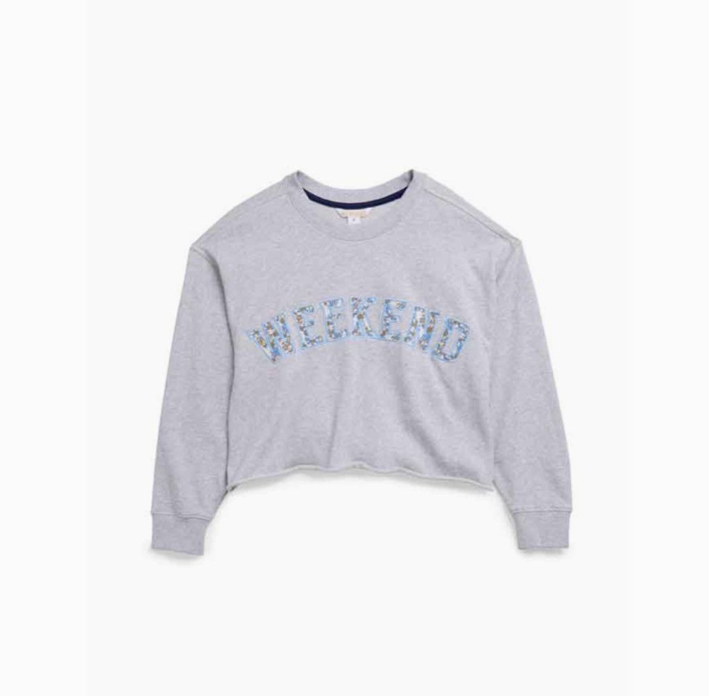 Floral Weekend Lounge Sweatshirt, Size: S