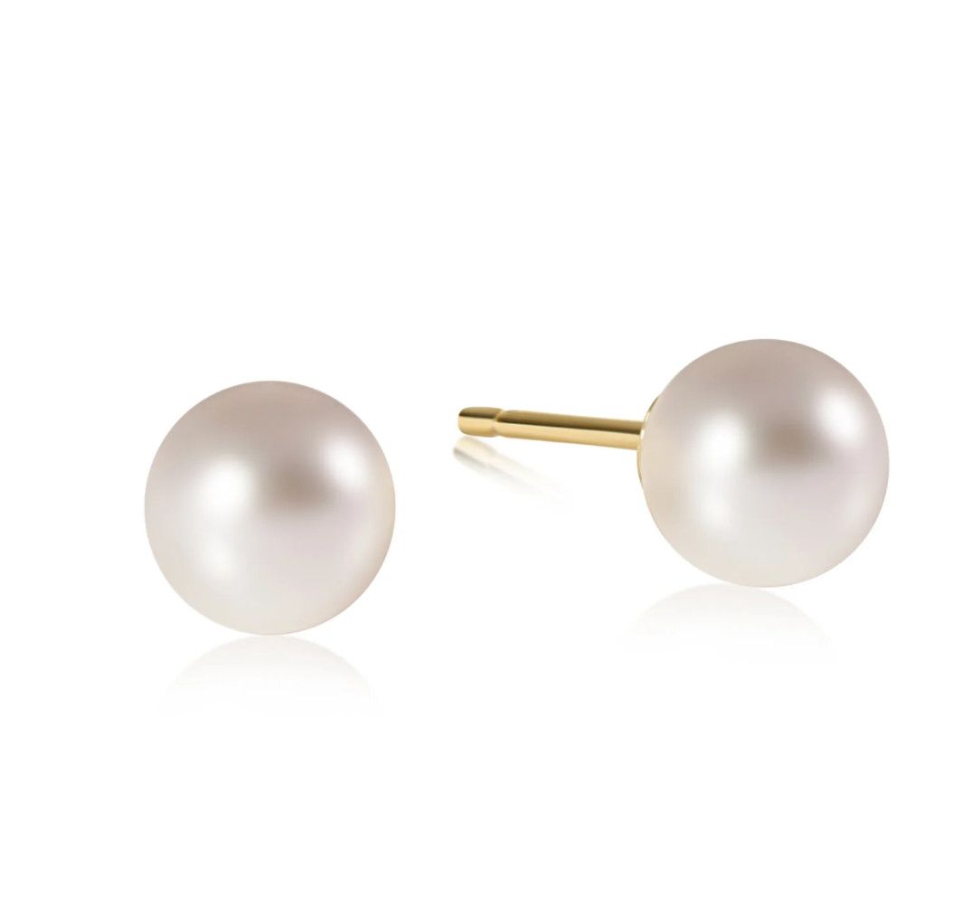 Classic Pearl Ball Stud, Size: 10mm