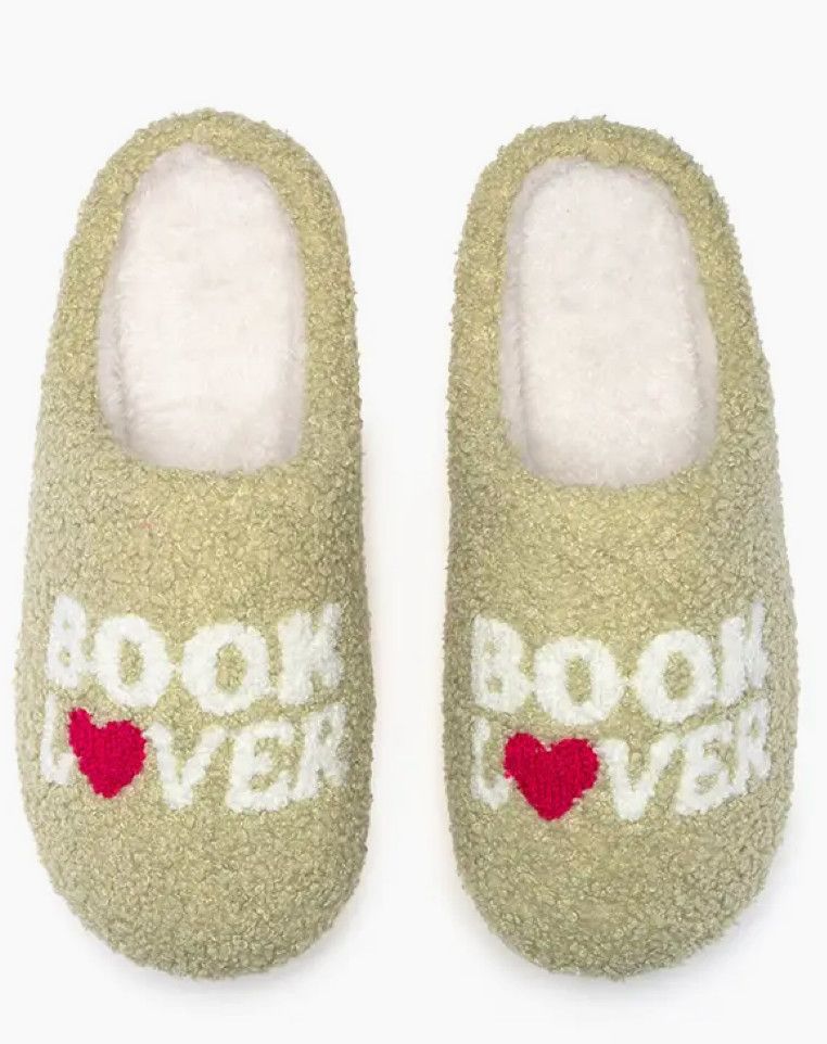 Book Lover Slippers, Size: M/L 9-12