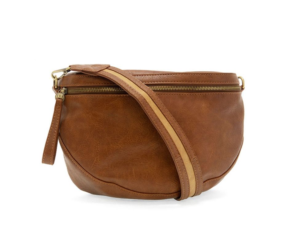 Laura Contrast Strap Sling/Belt Bag, Color: Pecan