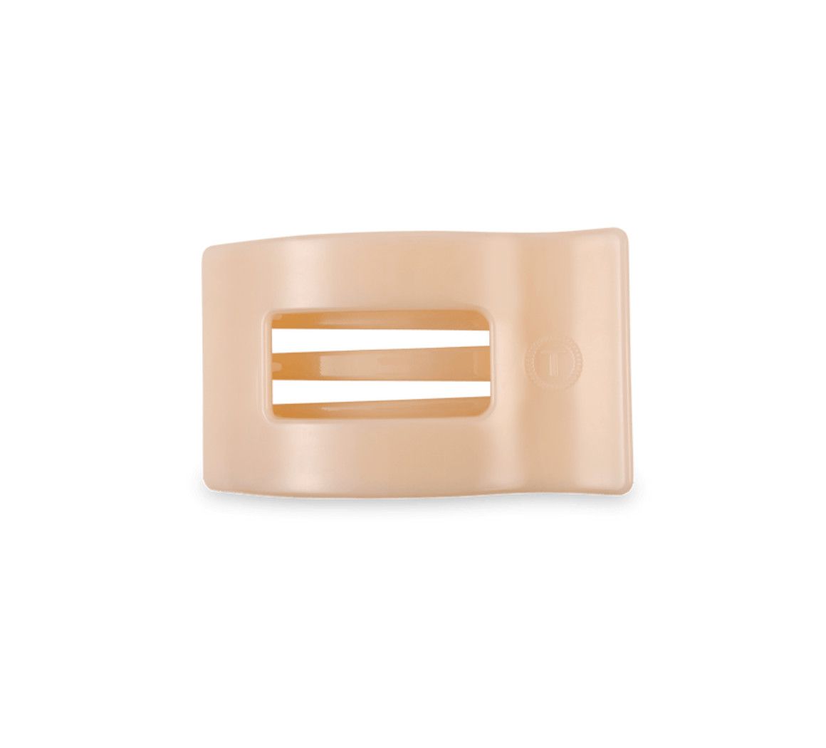 Teleties™ Flat Rectangle Hair Clip | Almond Beige, Size: Small