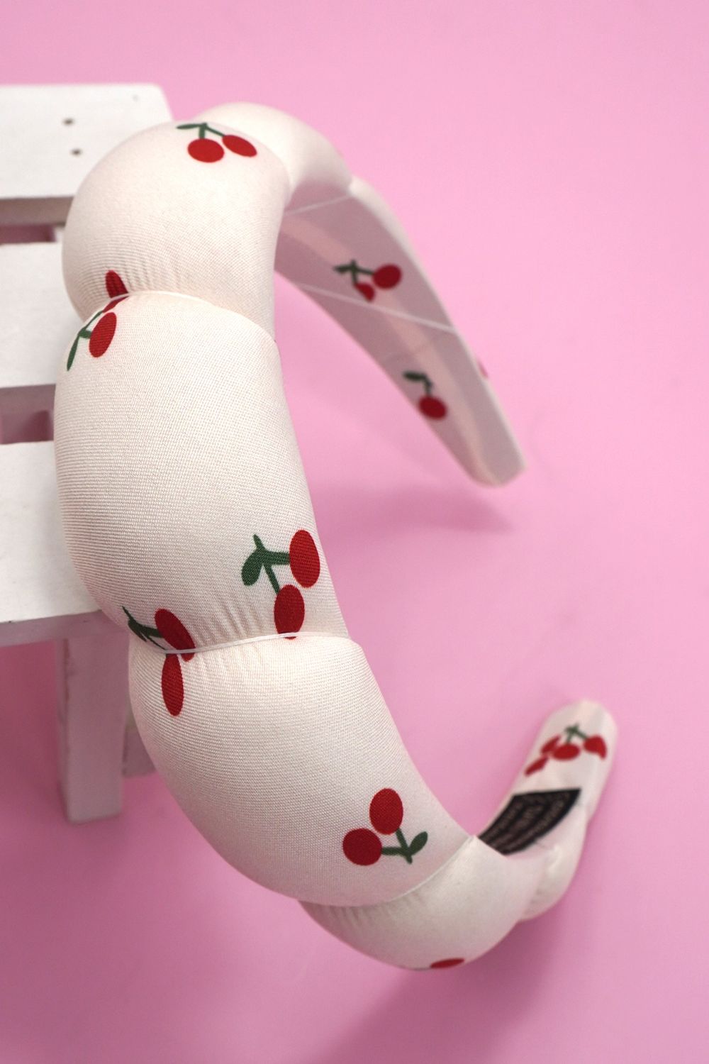 Cherry Puff Headband, Color: Off White