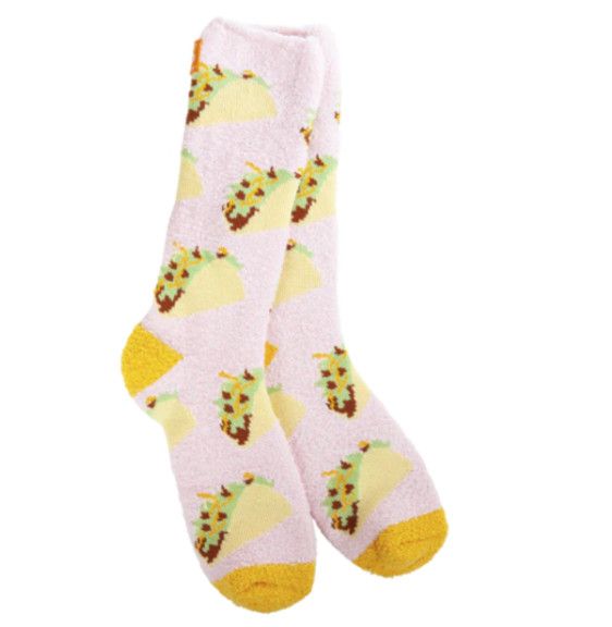World's Softest Cozy Crew Socks, Color: Taco