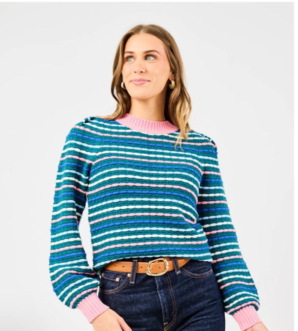 The Annabelle Teal Sweater, Size: S