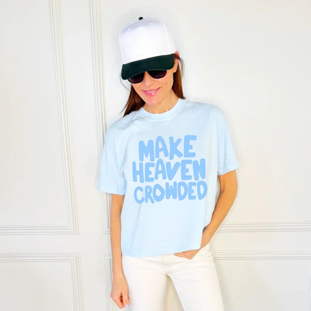 Make Heaven Crowded Crop Tee, Size: S